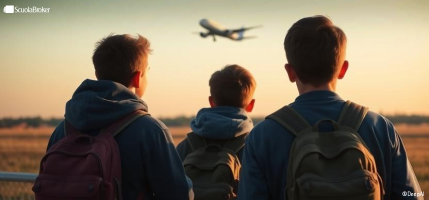 Alunni in gita perdono l'aereo