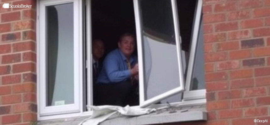 Crolla una finestra, insegnante ferita