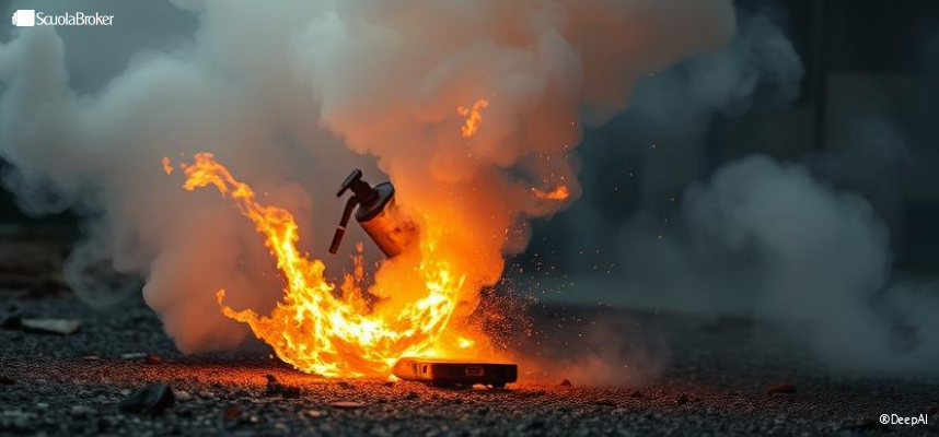 Smartphone esplode in classe