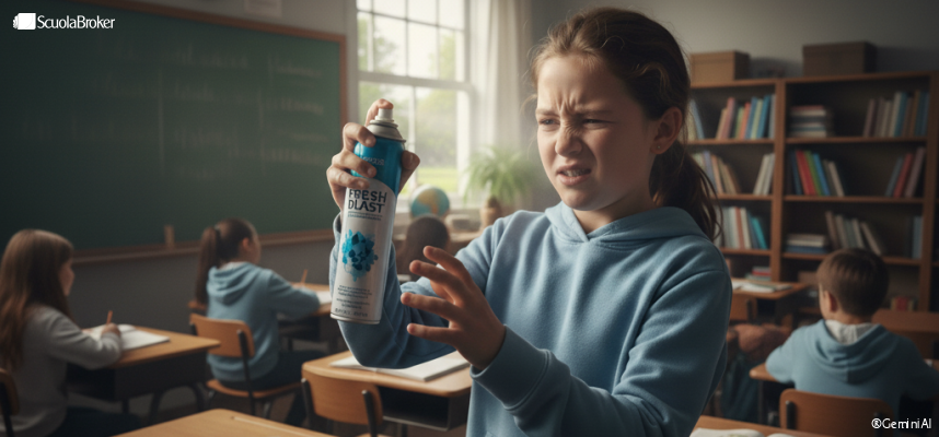 Deodorante spray in aula: 25 alunni intossicati