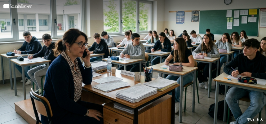 Utilizzo cellulare della docente: la sanzione